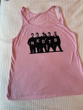 New Kids on the Block Tour Pink Graphic Tank Top 2017